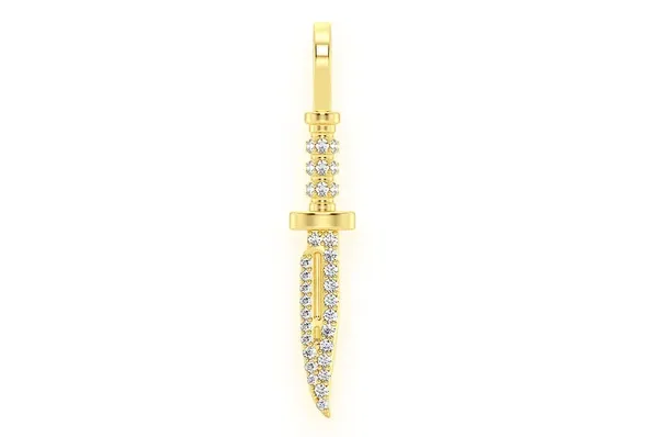 0.15CTW Knife Diamond Pendant