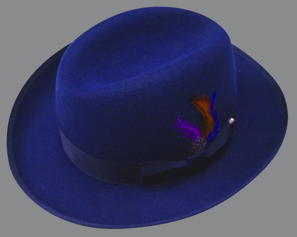 100% Wool God Father Hat - Royal