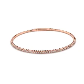 14k Rose Gold Diamond Bangle