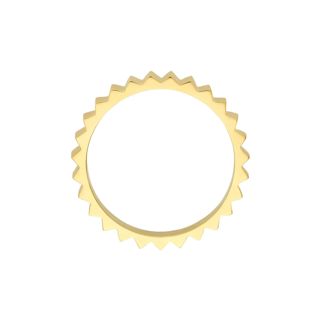 14k Yellow Gold Fluted Band