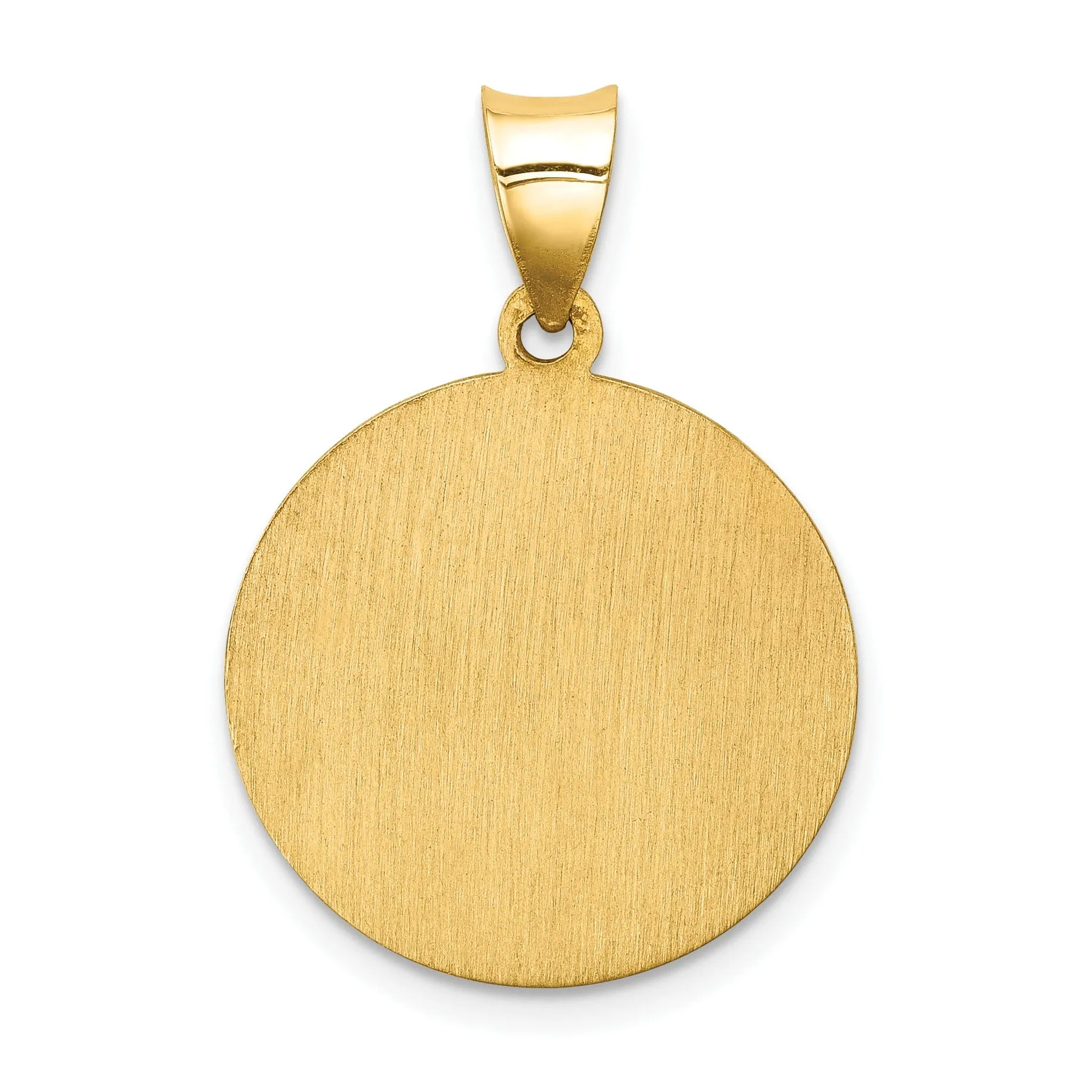 14k Yellow Gold Mother Teresa Medal Pendant