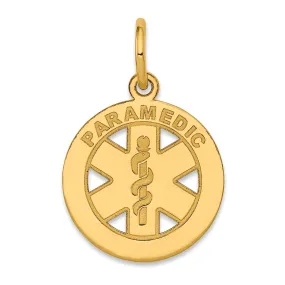 14k Yellow Gold Small Paramedic Medical Pendant