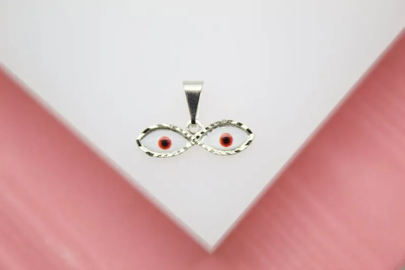 18K Gold Filled Evil Eyes Pendant (A205)