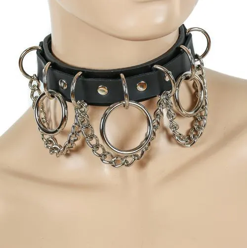 3 Ring Hanging Chain Choker