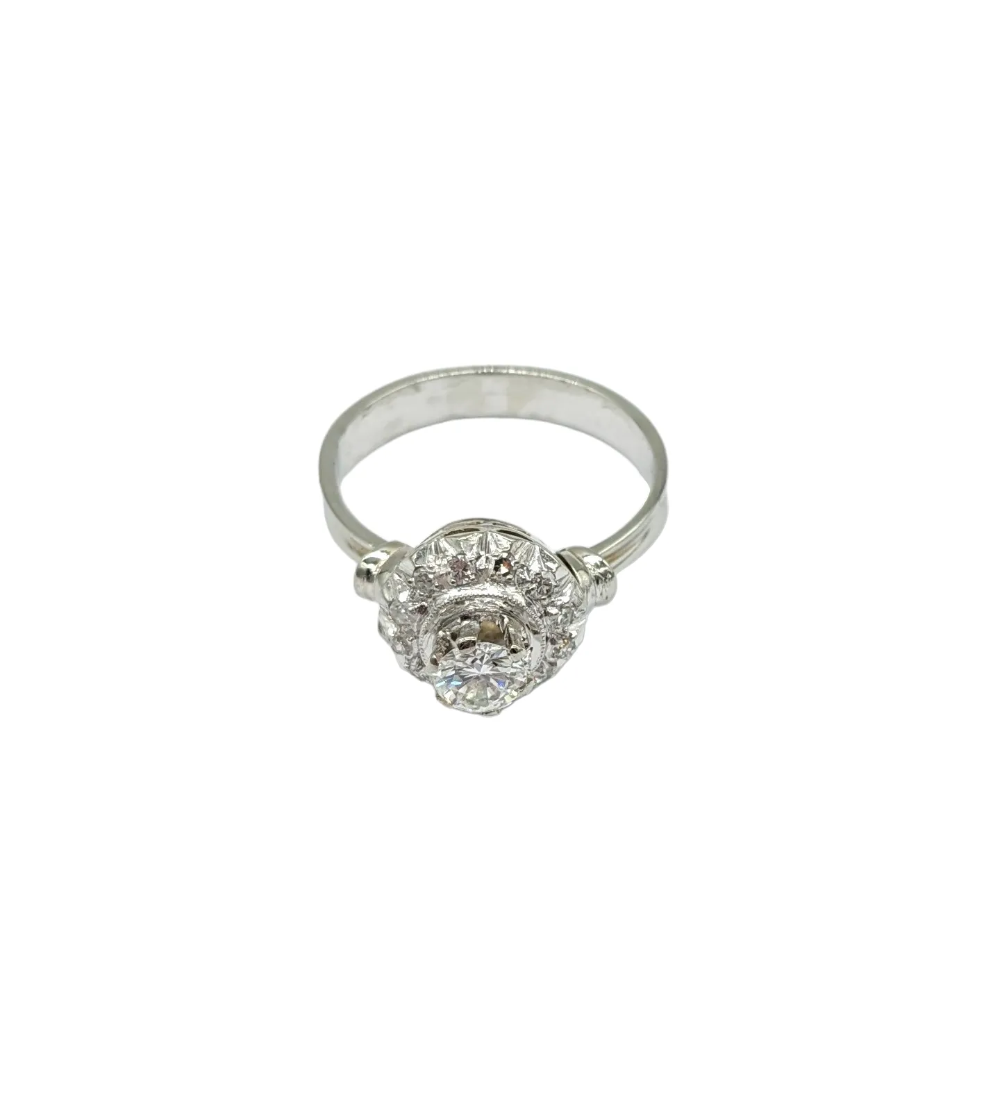 65 Point Total Weight Vintage Diamond Ring