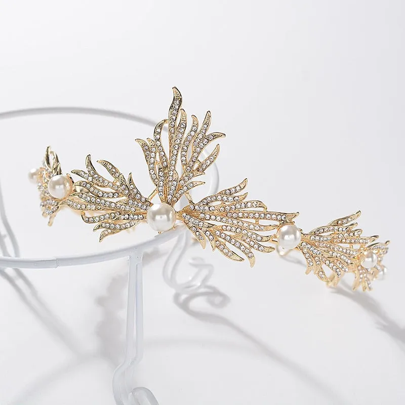 Admirable Gold Flapper Girl Tiara