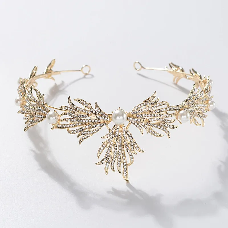 Admirable Gold Flapper Girl Tiara