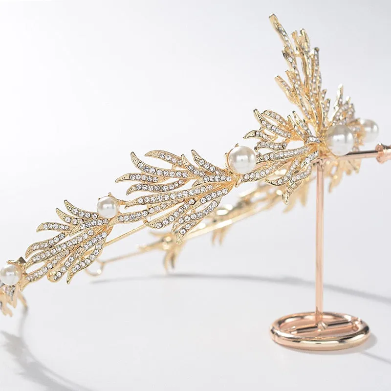 Admirable Gold Flapper Girl Tiara