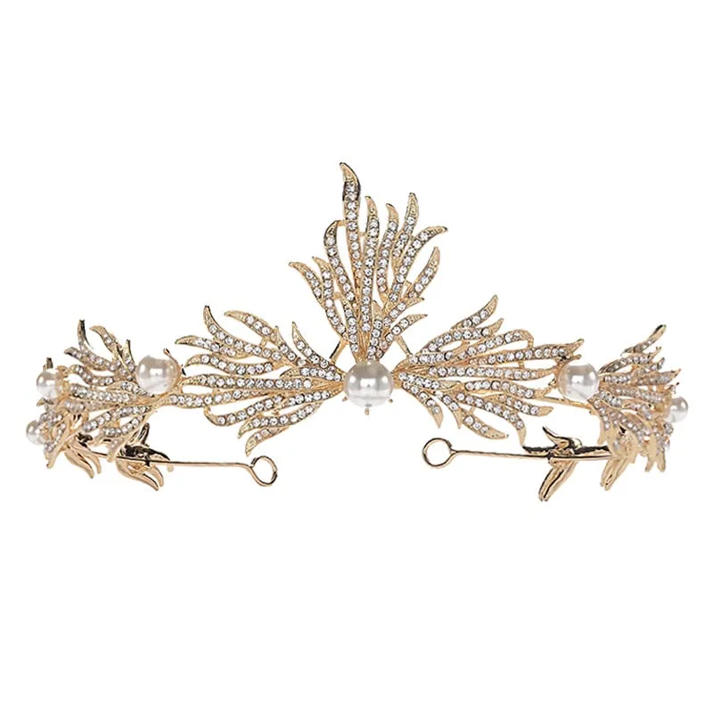 Admirable Gold Flapper Girl Tiara