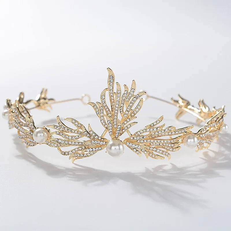 Admirable Gold Flapper Girl Tiara