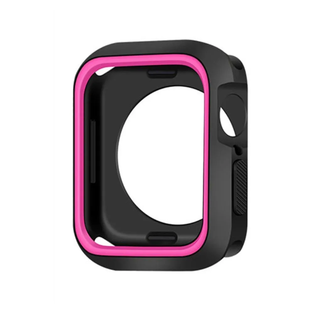 Apple Watch (41mm) dual color TPU cover   watch strap - Black / Pink