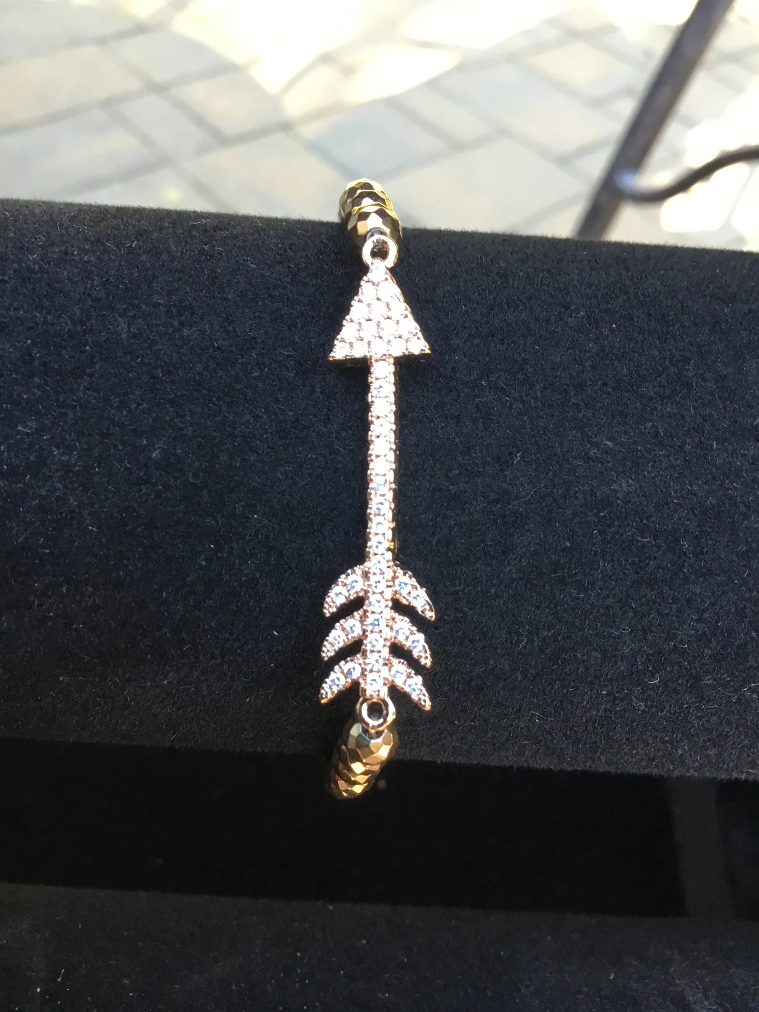 Arrow bling bracelet- Rose Gold