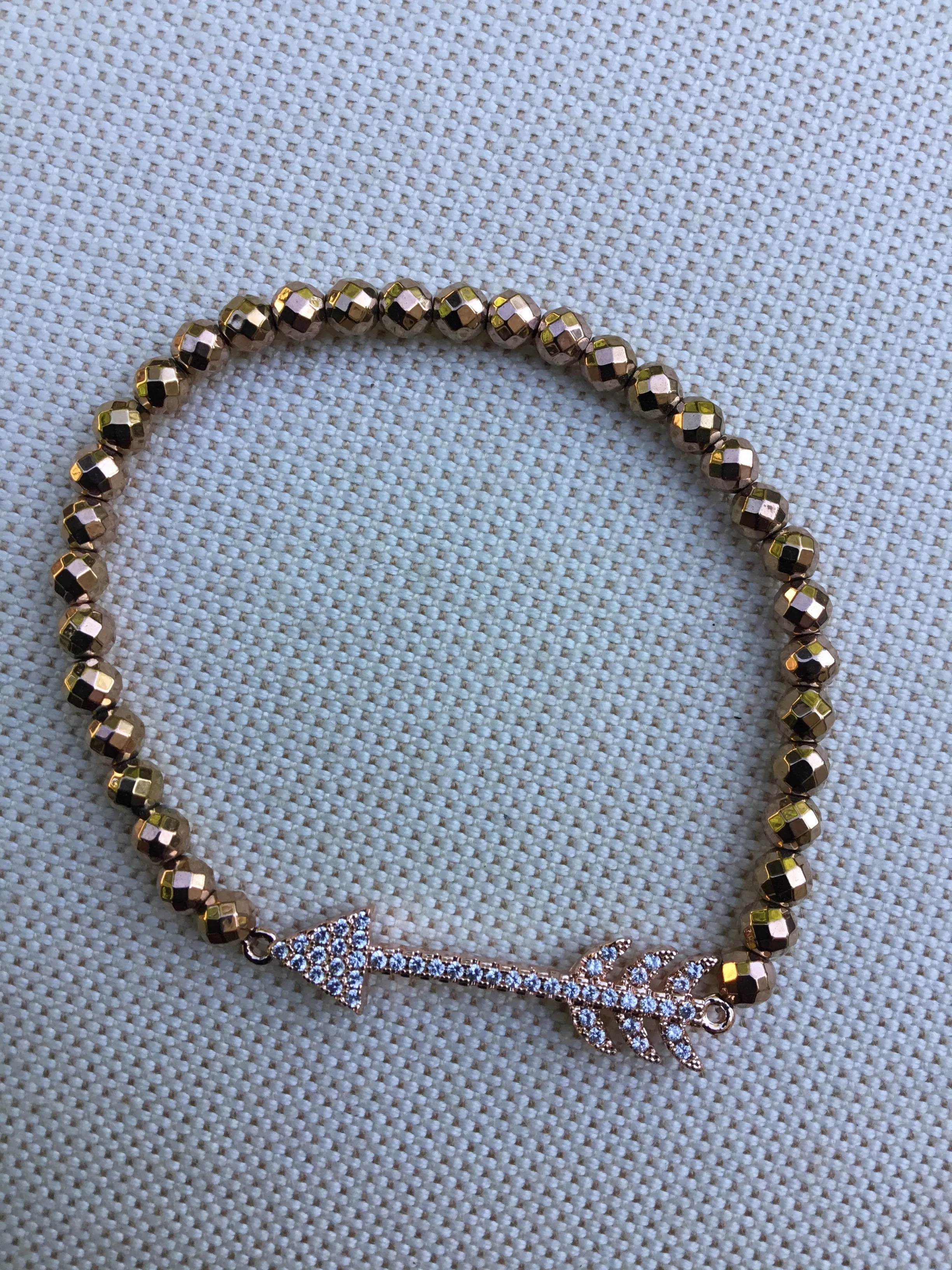 Arrow bling bracelet- Rose Gold