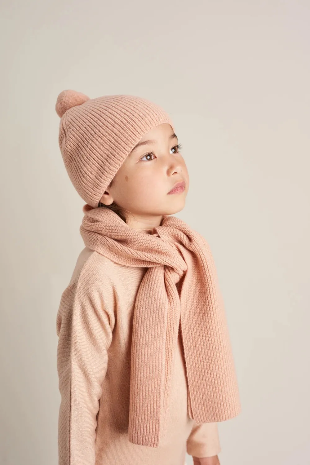 BELLE ENFANT~ Rib Pompom Hat