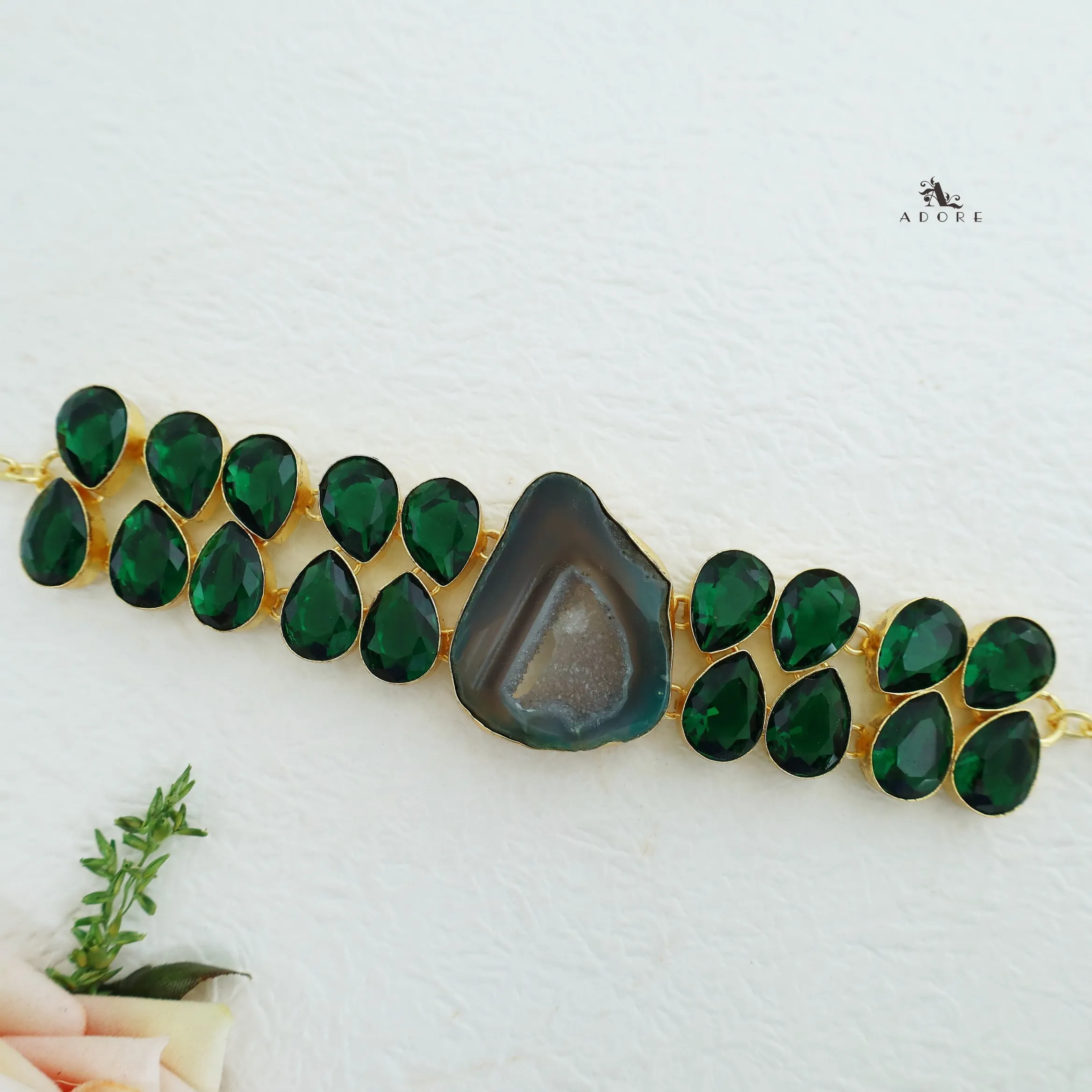 Benniyah Agate Stone   Glossy Choker