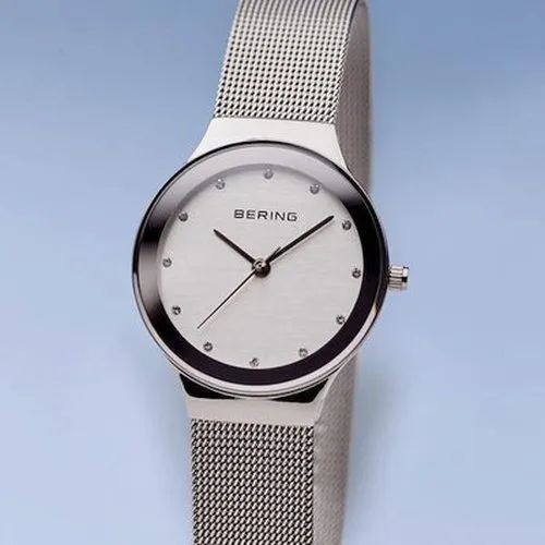 Bering Ladies Classic Polished Silver Watch