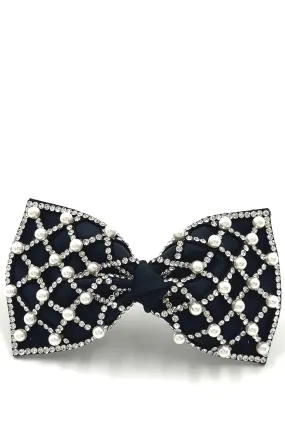 Black Pearl Bow Barrette