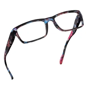 Blue-Light-Blocking-Reading-Glasses-Floral-3-75-Magnification Anti Glare