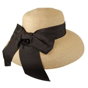 Boardwalk Style - Straw Lampshade Sun Hat with Ribbon