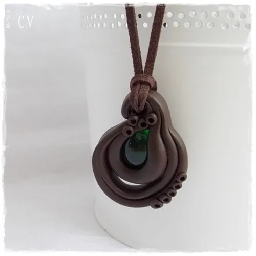 Celtic Woodland Polymer Clay Pendant