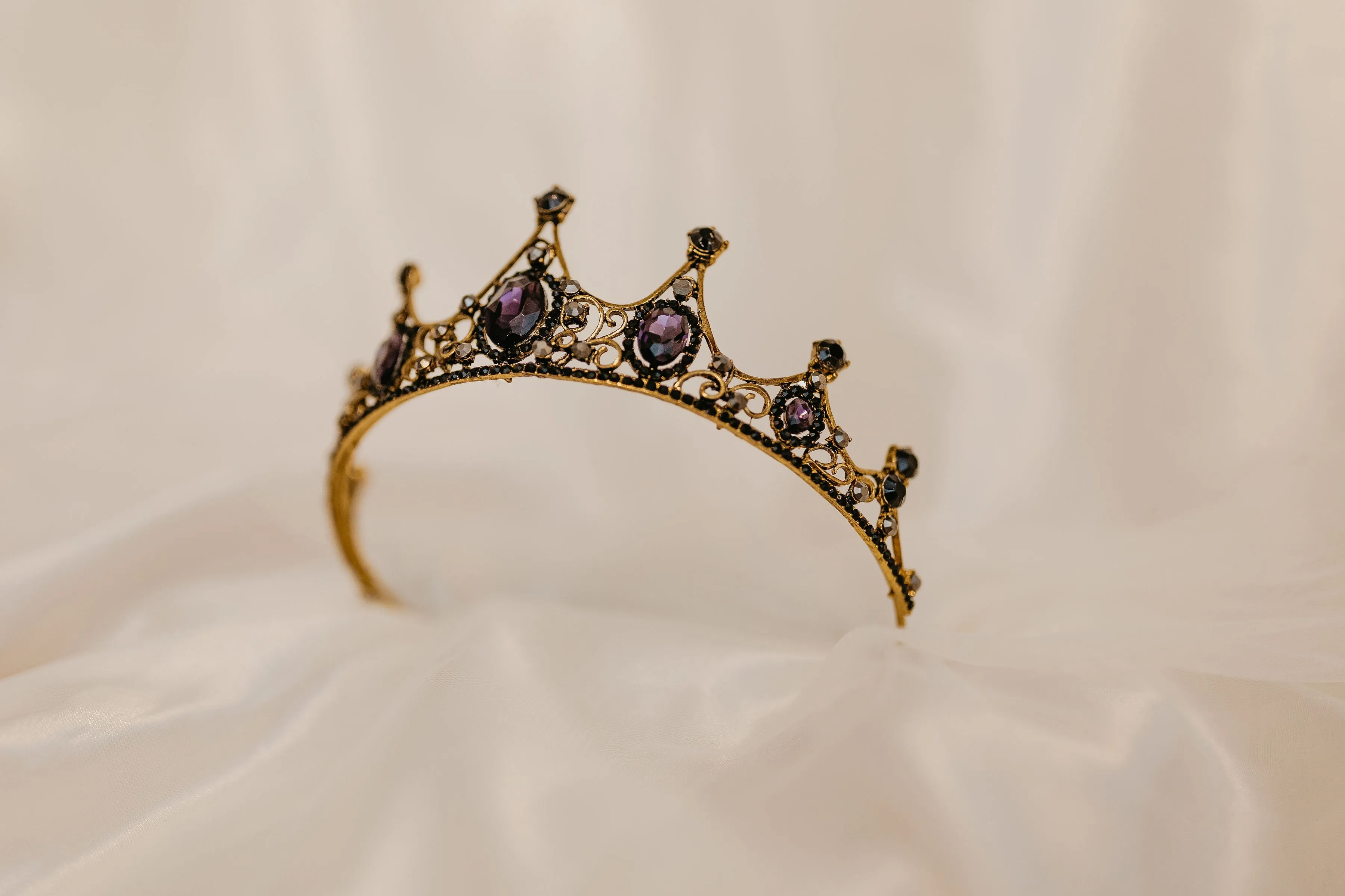 Cindy's Tiara in Purple & Gold