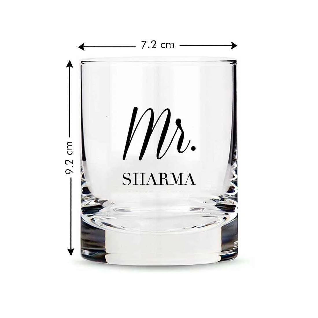 Classy Customized Whiskey Glass - Anniversary Gift For Husband - Mr