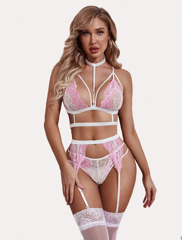 Color Lace Bra and Panty Set