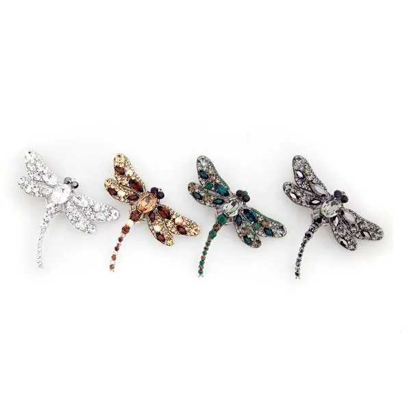 Crystal Dragonfly Barrette