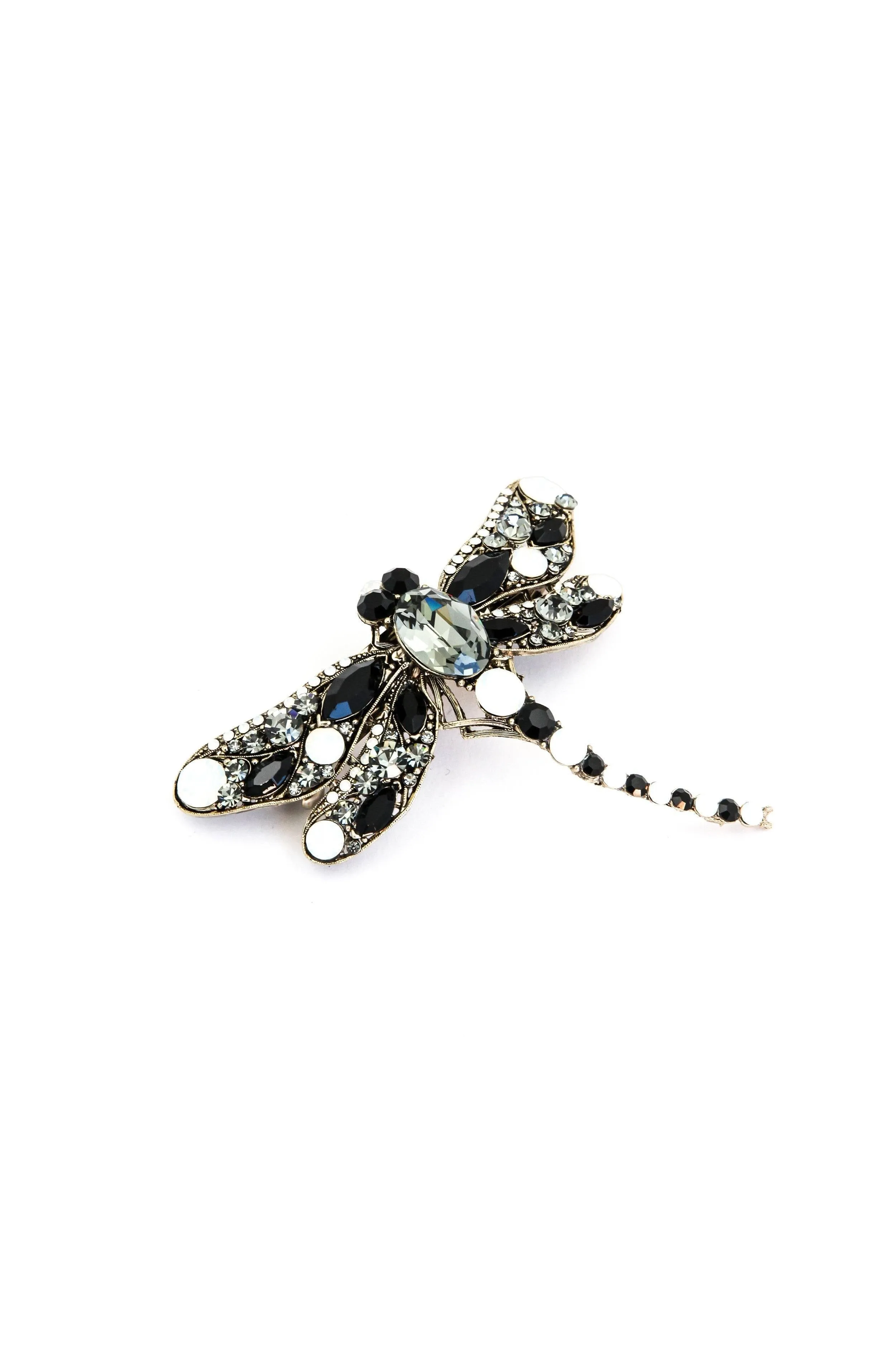 Crystal Dragonfly Barrette