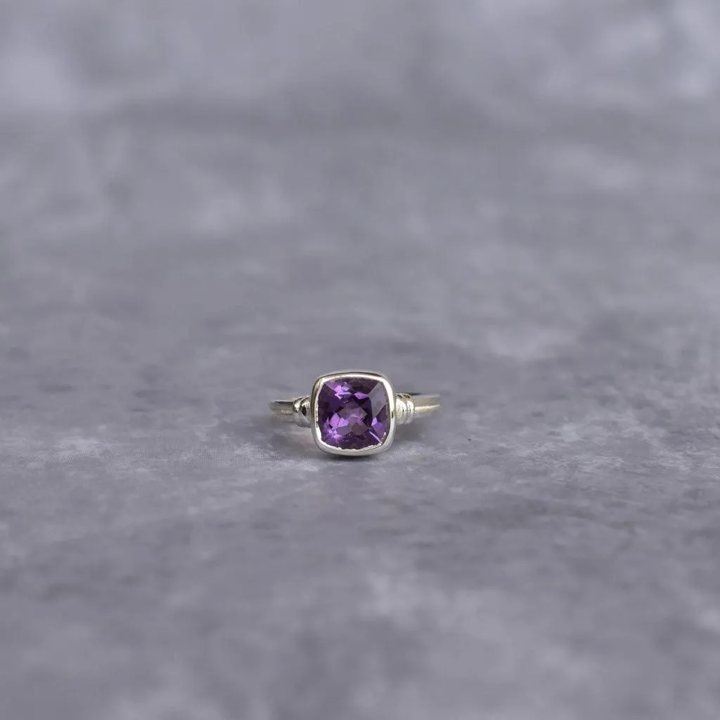 Cushion Charm - Amethyst Ring