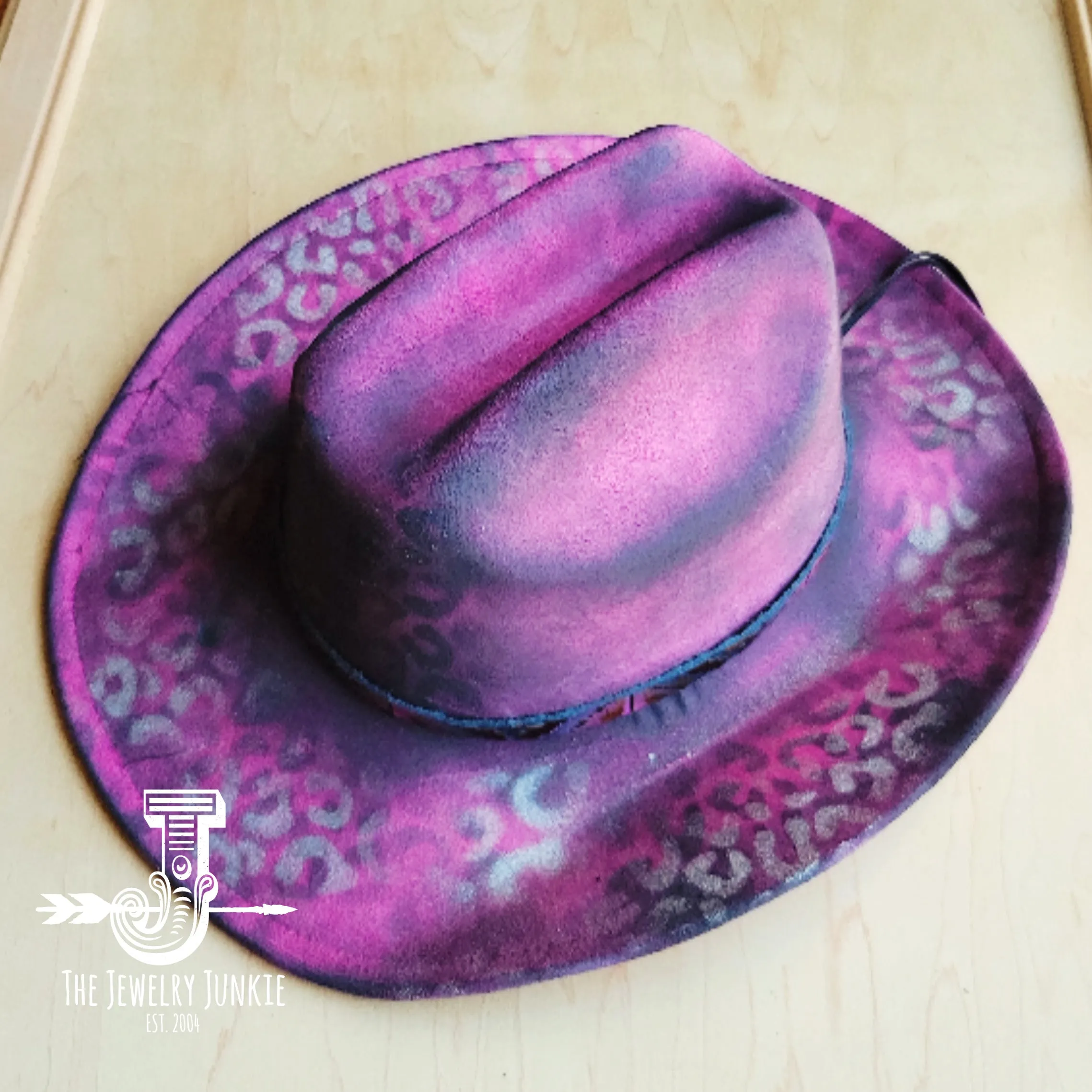 CUSTOM Hand-Painted Cowgirl Western Boho Hat & Band (A12)