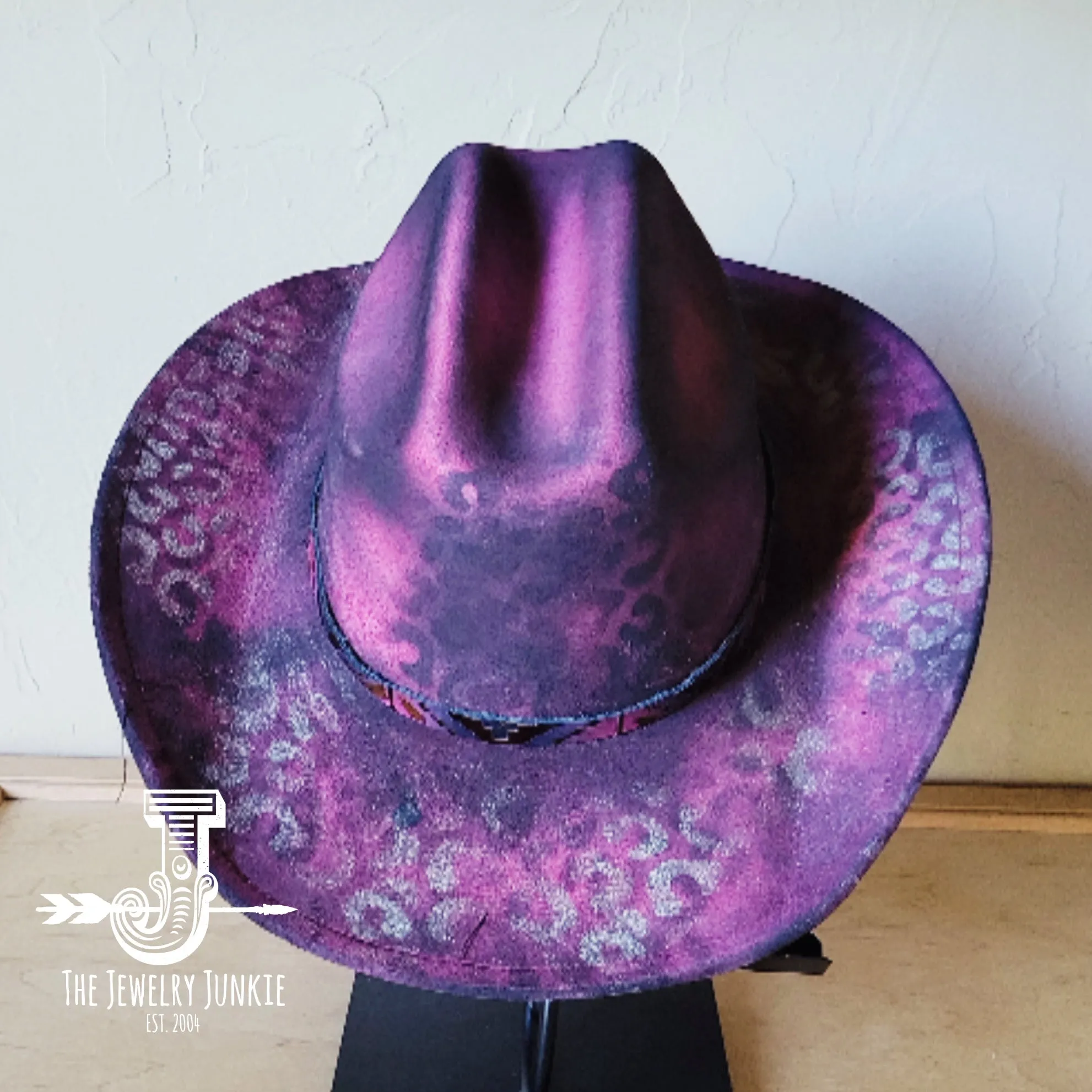 CUSTOM Hand-Painted Cowgirl Western Boho Hat & Band (A12)