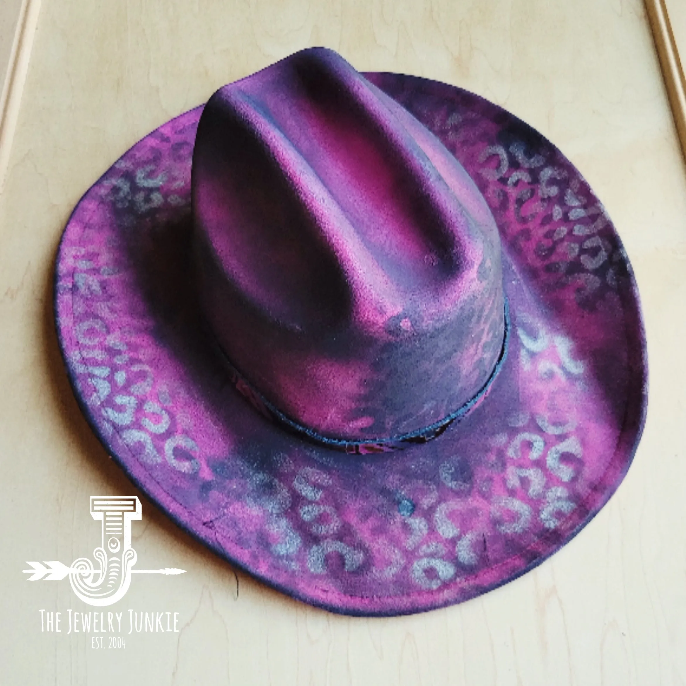 CUSTOM Hand-Painted Cowgirl Western Boho Hat & Band (A12)