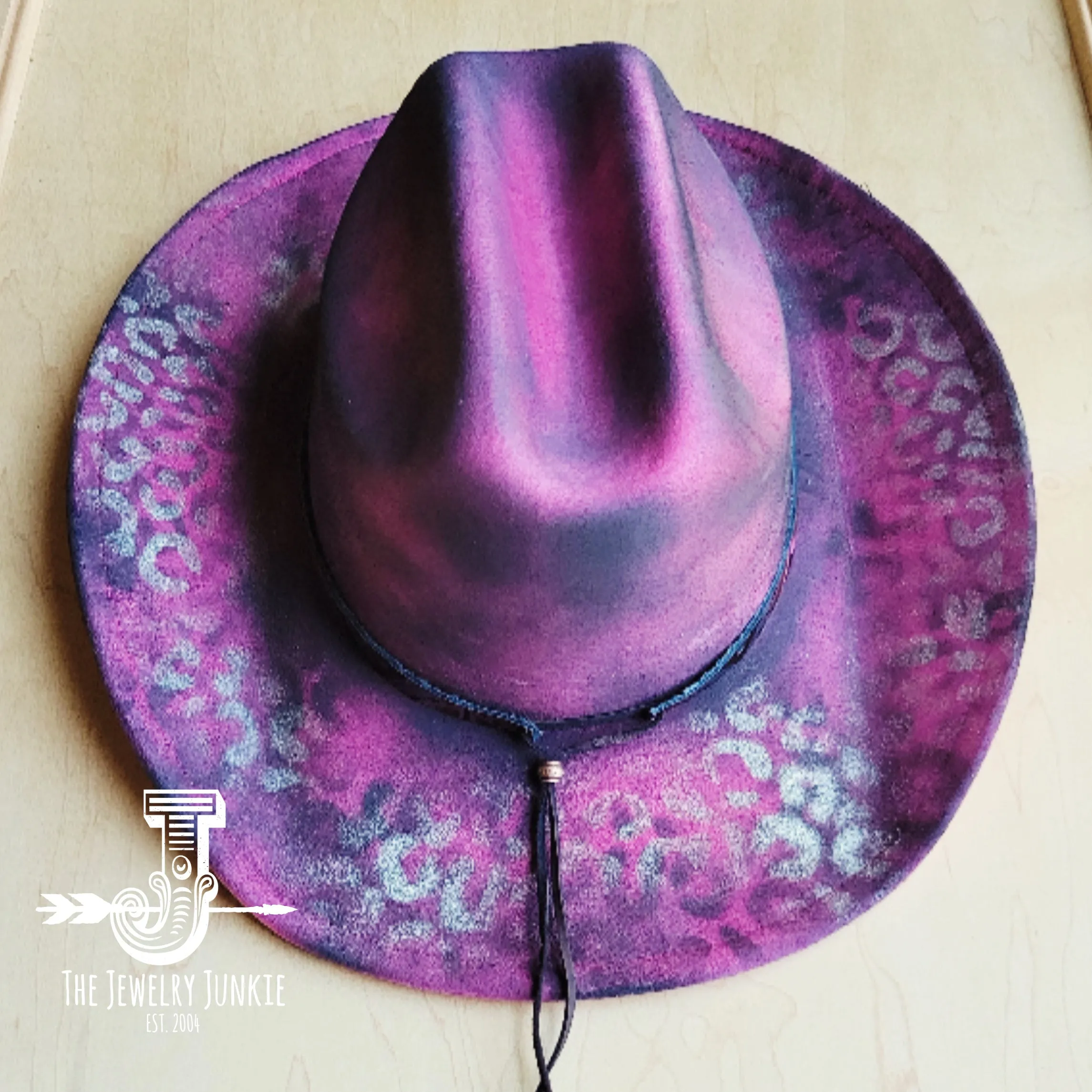 CUSTOM Hand-Painted Cowgirl Western Boho Hat & Band (A12)