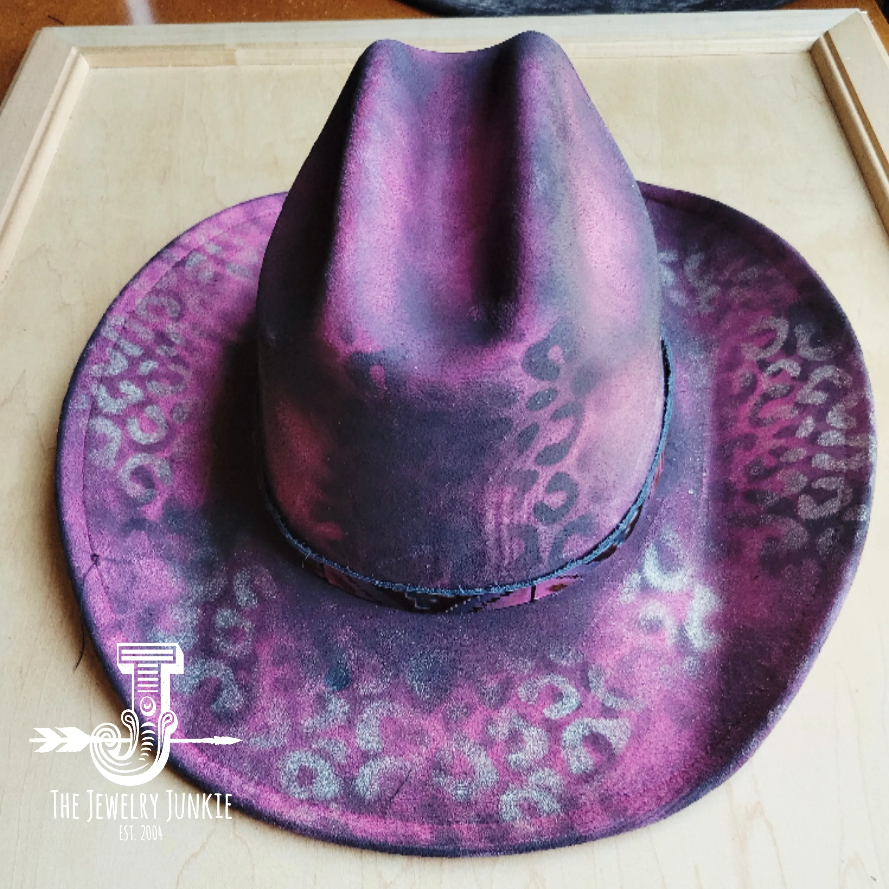 CUSTOM Hand-Painted Cowgirl Western Boho Hat & Band (A12)