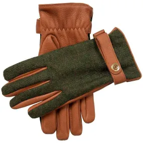 Dents Belmont Heritage Cashmere Lined Deerskin Leather Gloves - Havana Brown/Olive