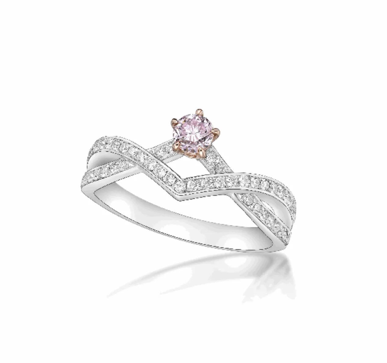 DIADEM Fancy Pink Diamond Engagement Ring GIA Certified  by Mike Nekta NYC