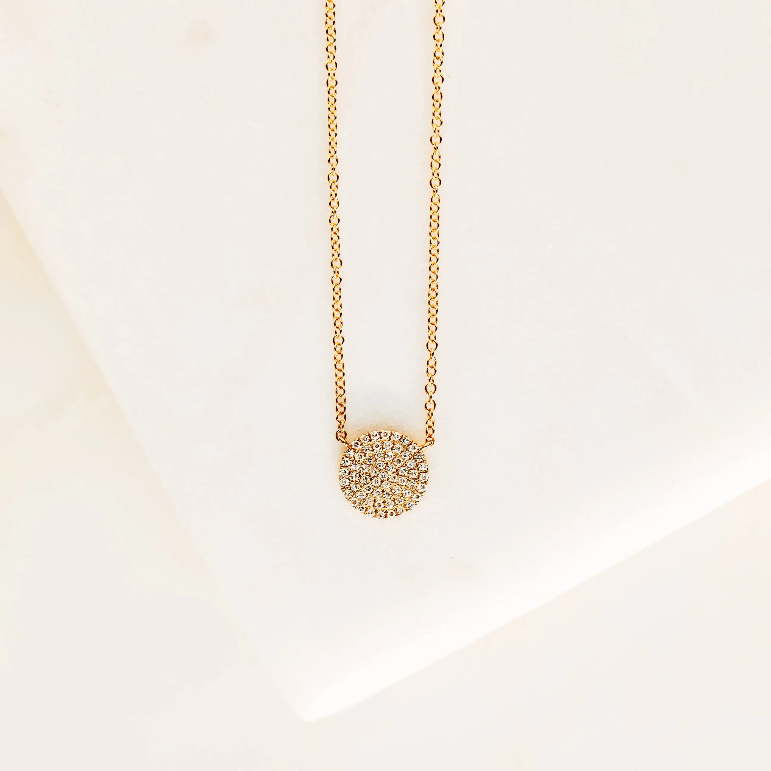 Diamond Disc Necklace