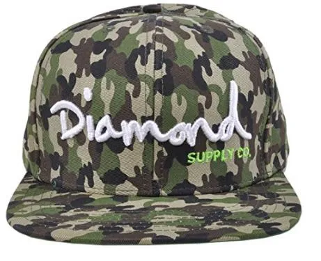 Diamond  OG Logo Script Camo Snapback Hat