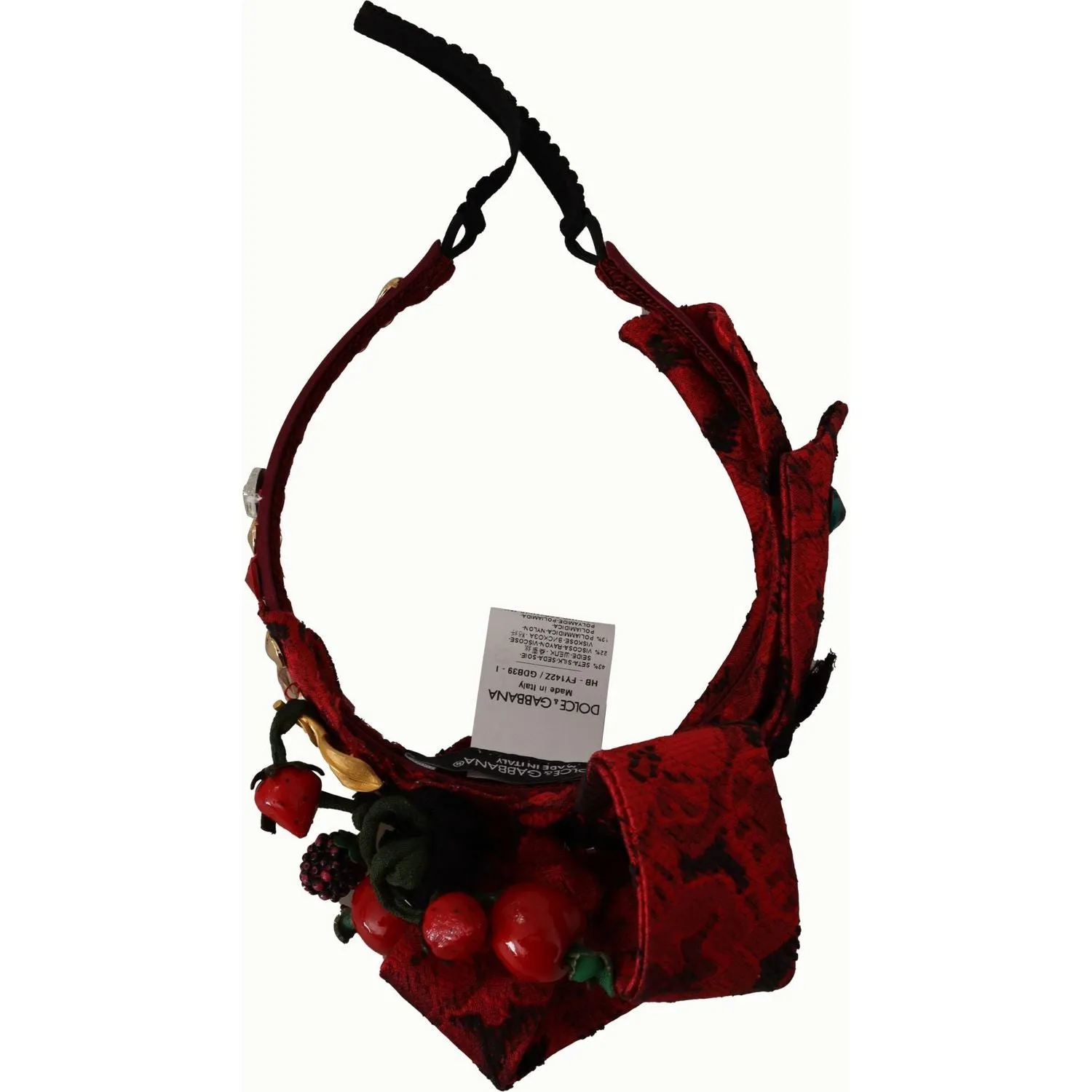 Dolce & Gabbana Cherry Sicily Embellished Red Diadem