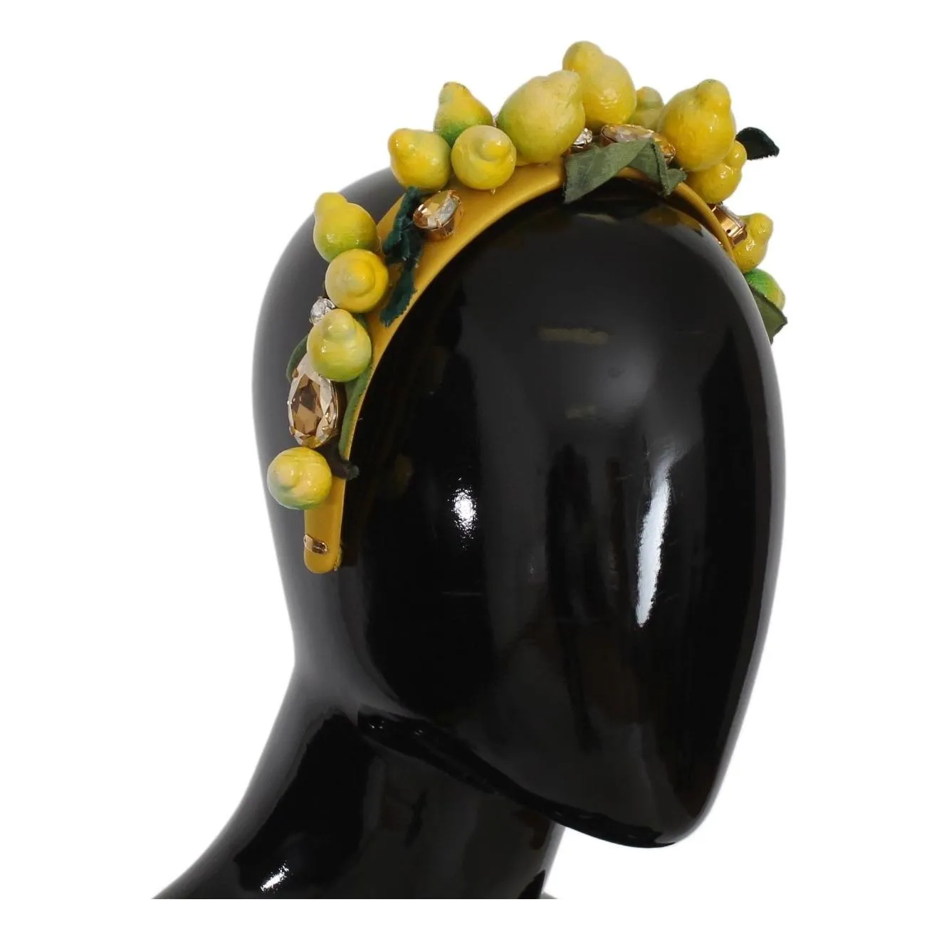 Dolce & Gabbana Exquisite Silk Crystal Lemon Headband Diadem