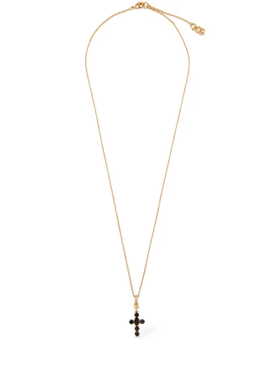 Dolce&amp;Gabbana   Plated cross pendant necklace 