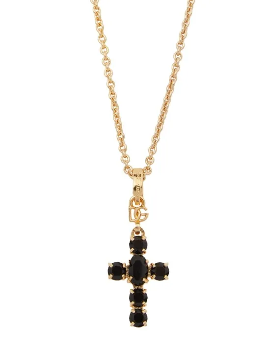 Dolce&amp;Gabbana   Plated cross pendant necklace 