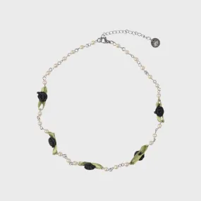 [EIREVE] Seasonless ROSE BOUQUET CHOKER (BLACK)