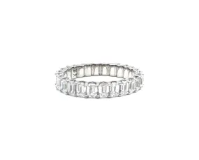 Emerald cut diamond eternity band