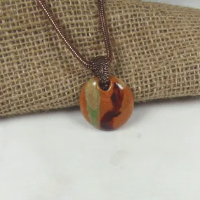 Fair Trade Kazuri Pendant Necklace Tan African Inspired Jewelry