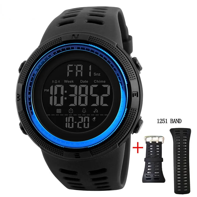 Fashion Outdoor Sport Watch Men Multifunction Watches Alarm Clock Chrono 5Bar Waterproof Digital Watch reloj hombre