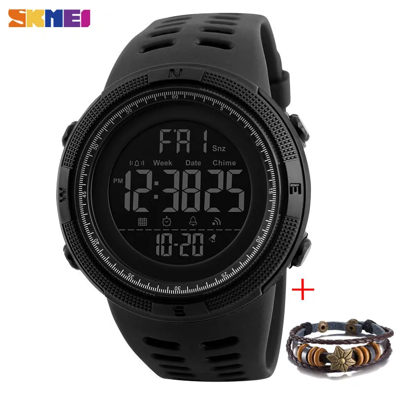 Fashion Outdoor Sport Watch Men Multifunction Watches Alarm Clock Chrono 5Bar Waterproof Digital Watch reloj hombre