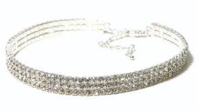 FH2 3-Row Crystal Stretch Choker - Adult Size - AZ0005 - (Pre-Order)