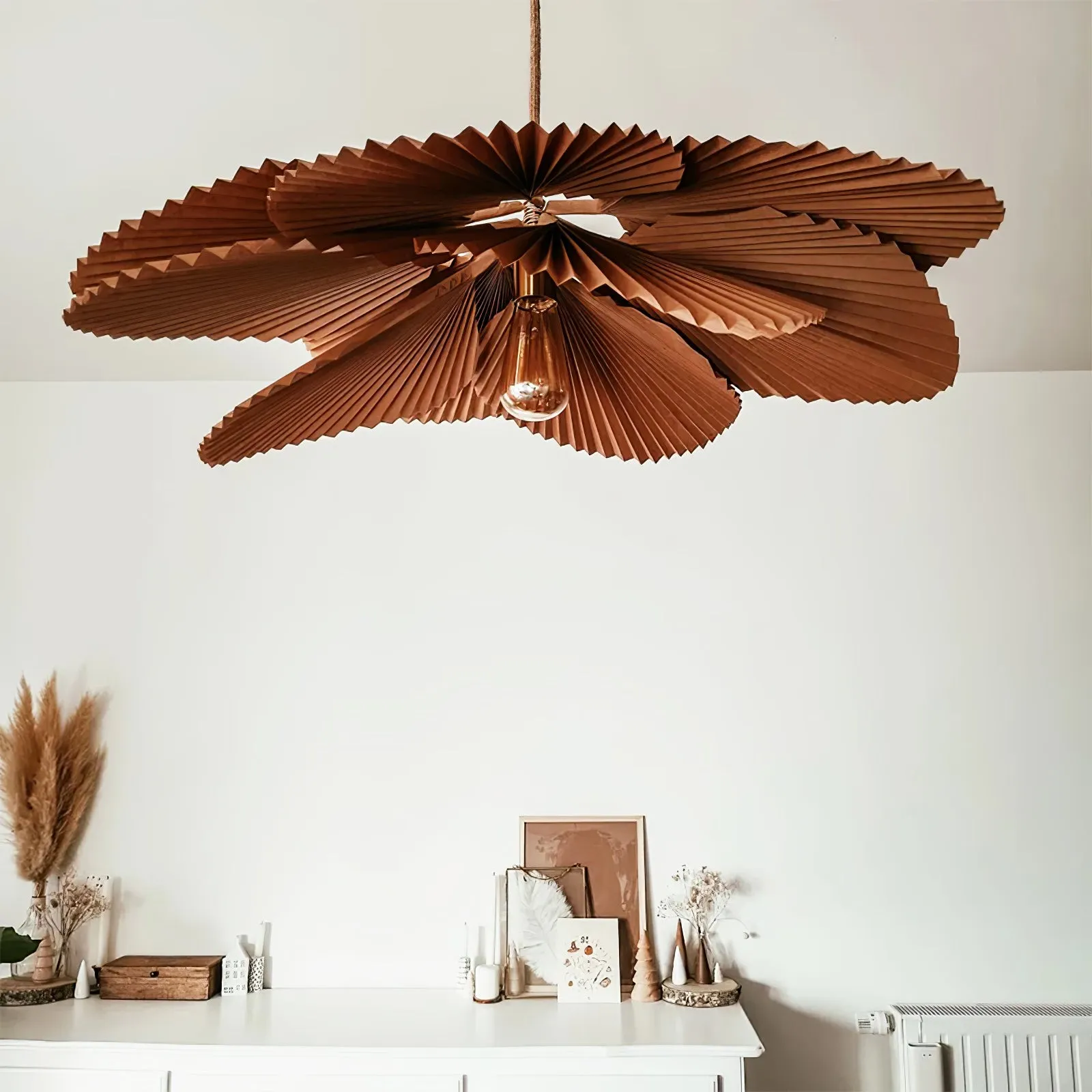 Folded Leaf Lotus Pendant Lamp